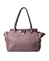 Small Rockstud Trapeze Tote, front view